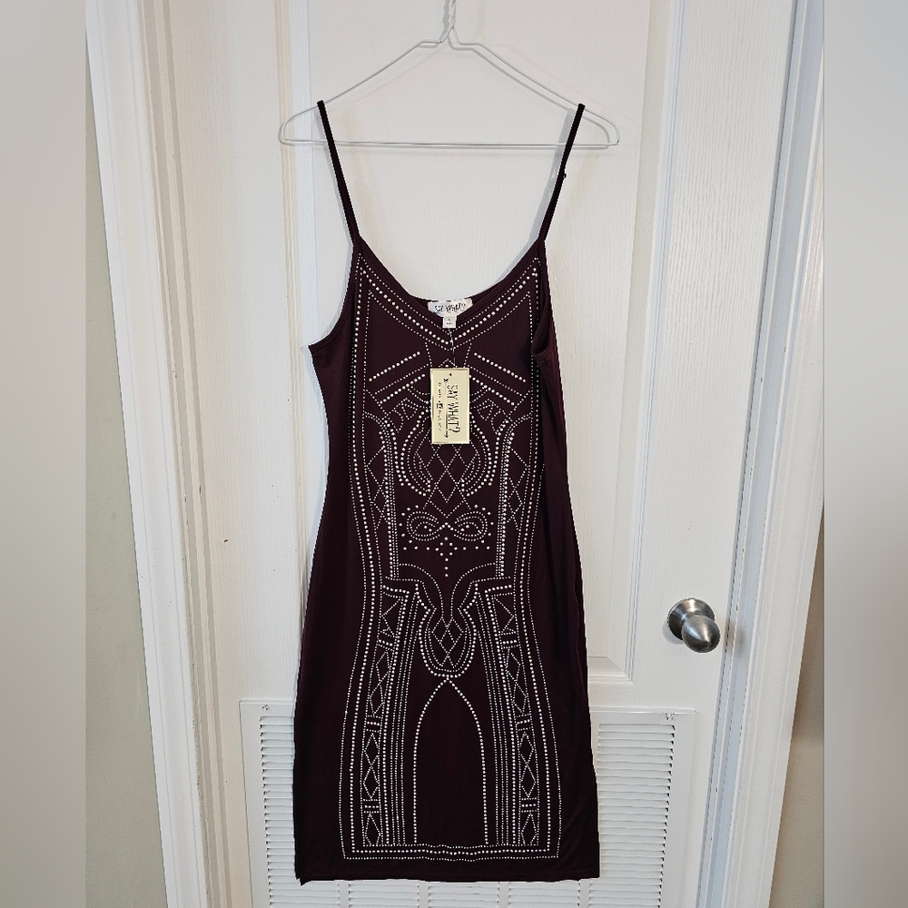 Elegant Beaded Purple Dress